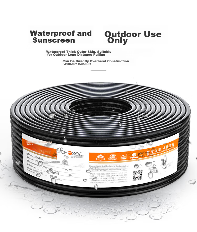 CHOOSEAL (CHOSEAL) Category 6 Gigabit Outdoor Ethernet Cable, Engineering Grade 0.57 Unshielded Pure Copper Twisted Pair, Outdoor Waterproof Wear-Resistant Sun-Proof Cold-Resistant, 50 Meters, LDN7727MT50 3