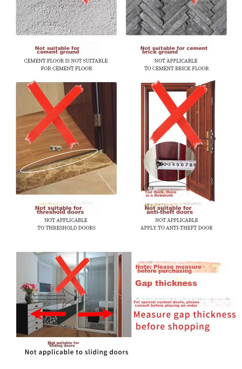 Cigeman Door Seal Strip, Bedroom Soundproof Strip, Wind And Light Blocking, Door Bottom Seal Strip, Door Gap, Soundproof Strip, Draft Preventio 17