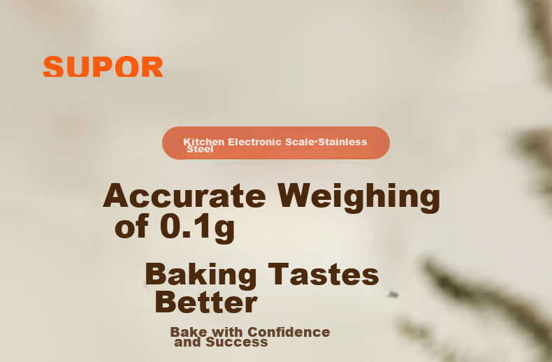 SUPOR Electronic Kitchen Scale, Home Digital Scale, Gram Scale, Baking Scale, High Precision Weight Scale, KDB03AM10 1
