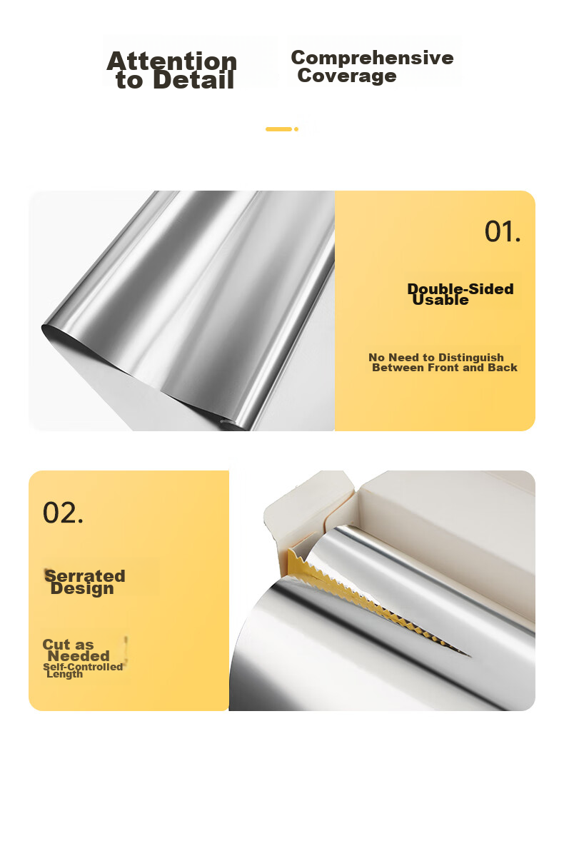 COOKER KING Aluminum Foil, 30 Meters Boxed, Suitable for Kitchen Baking, Barbecue, Oven, Air Fryer, Locks Moisture And Prevents Burning 12