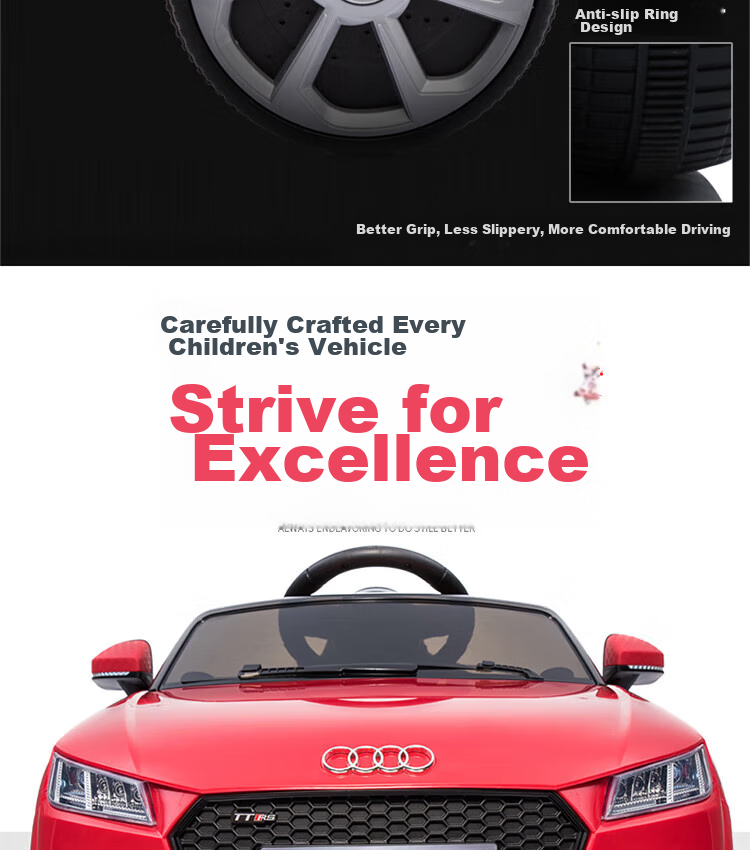 BeRica Electric Ride-On Car for Children, Audi Authorized Remote Control Toy Car for Boys And Girls, Rideable Vehicle, Baby Gift 11