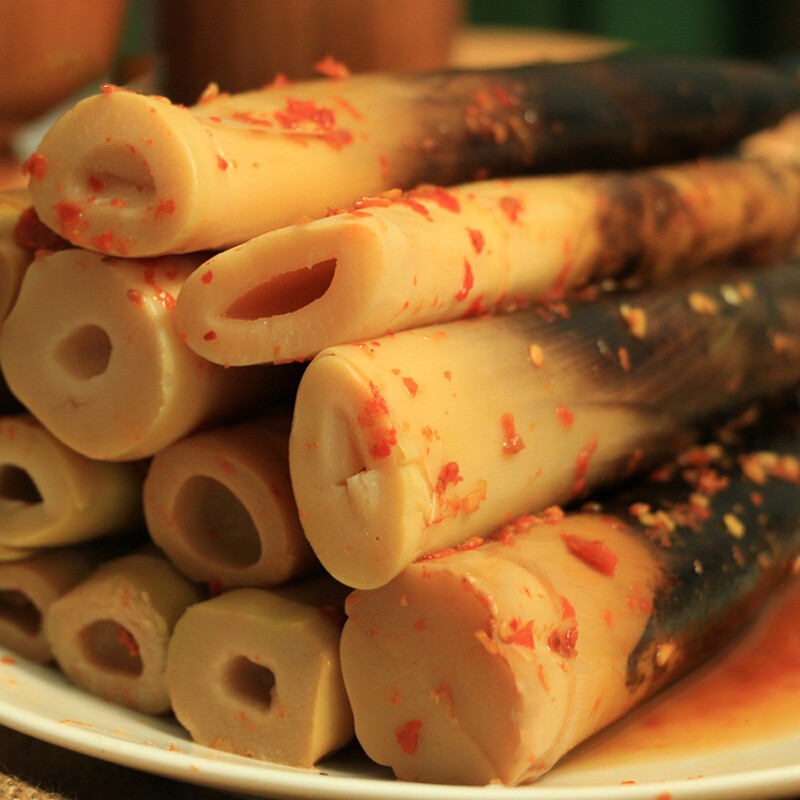 淘滋源 新鲜手剥笋香辣味230g*2袋+泡椒味*2袋 即食手撕竹笋尖零食脆笋