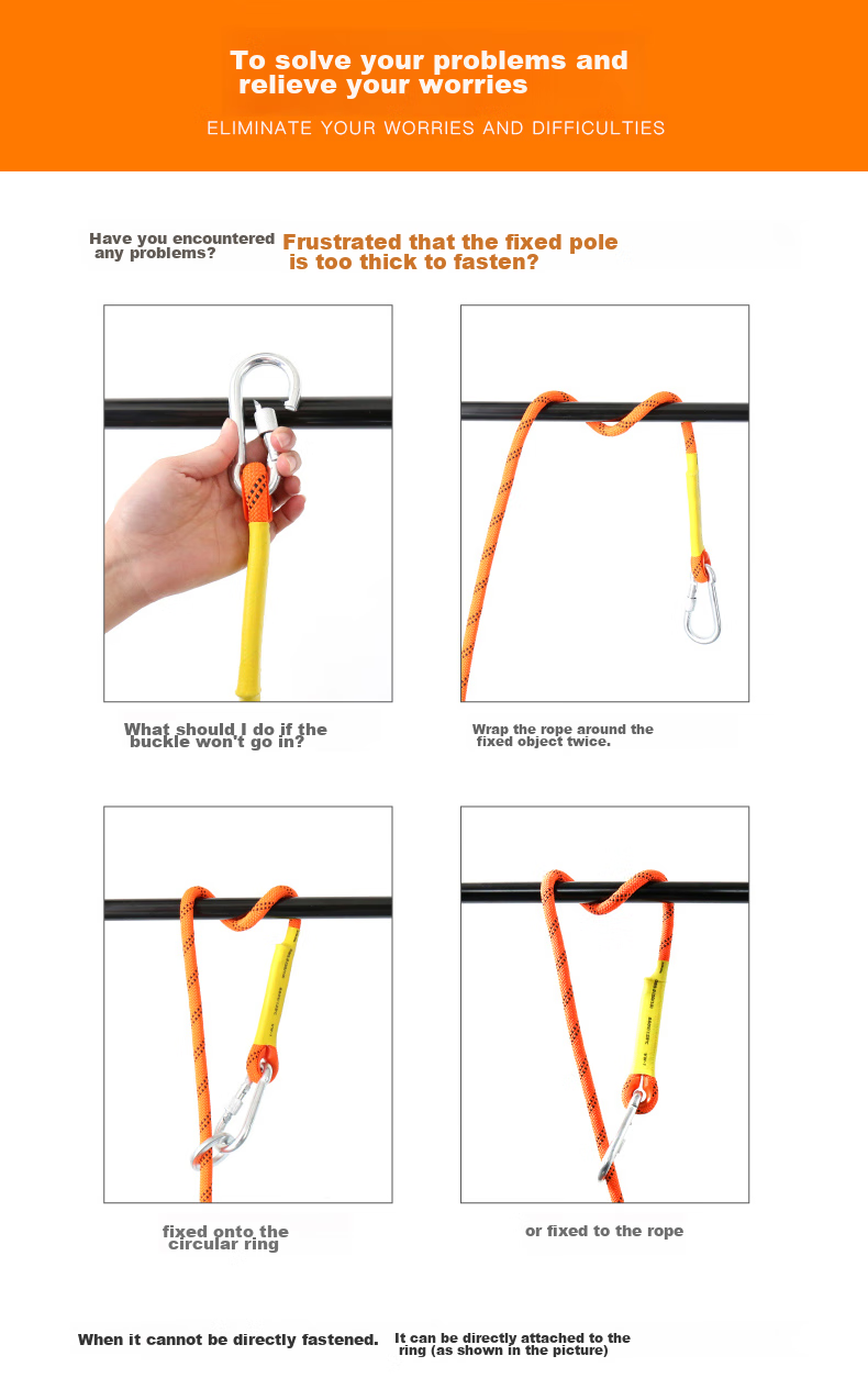 Hongshenghuashun Safety Belt, Safety Rope, High-Altitude Work Escape Lanyard, National Standard Construction Site, 3-Meter Large Hook 5