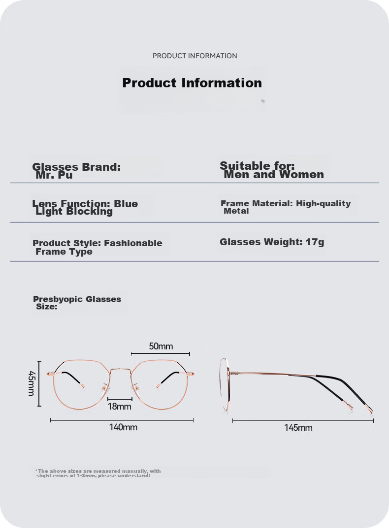 Mr. PuTian Anti-Blue Light Glasses Anti-Radiation Non-Prescription Glasses for Men And Women with Myopia Prescription Available, Phone And Computer Eye Protectio 11