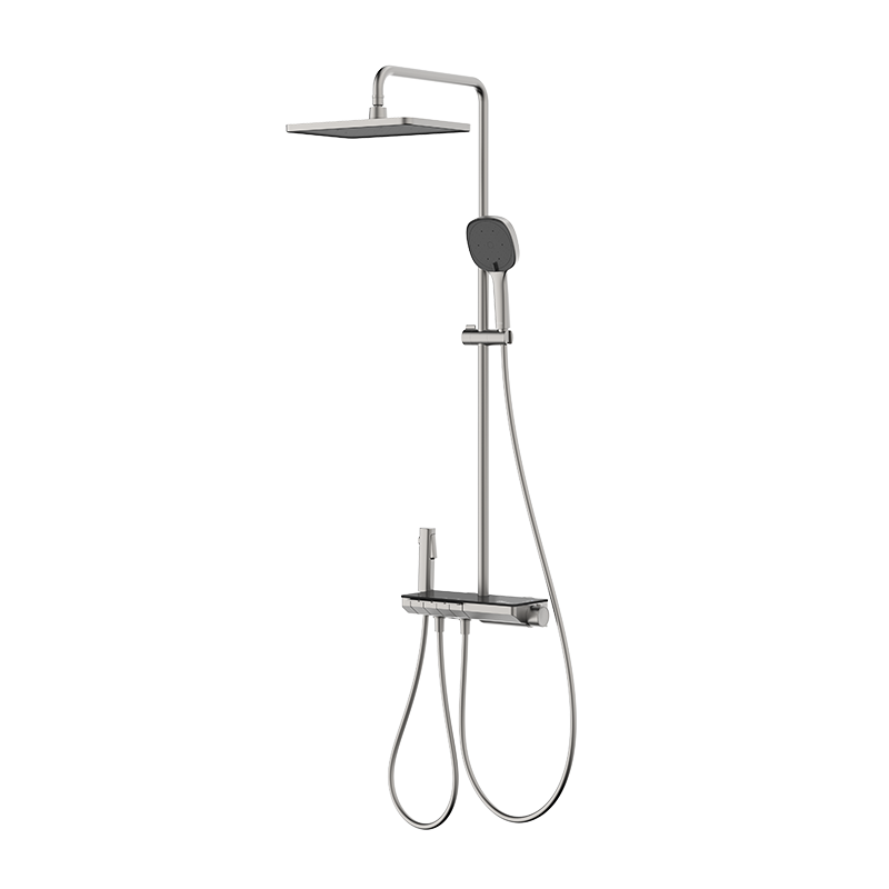 HEGII Shower Head D40 Pro, Descaling Self-Cleaning Smart Digital Display Shower Set, HMF938-333C