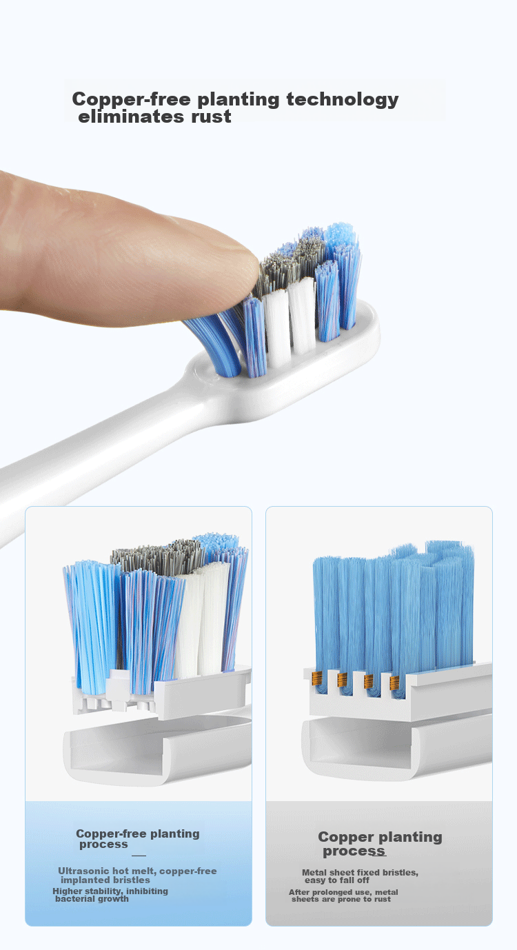 JD Original Electric Toothbrush Heads Standard Cleaning Model - 3 Pack Compatible with JD Original Sonic Electric Toothbrush JZ5s Children's Electric Toothbrush Replacement Heads [PJ] 8