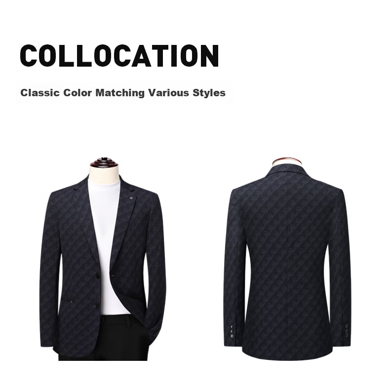 FIRS [High Elasticity, Wrinkle-Resistant] Men's Thin Suit Jacket, Business Casual Blazer for Young Professionals, Work Uniform Outerwear 7
