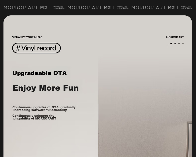 MORRORART Muna M2 Desktop Song Lyrics Speaker with Floating Subtitles, Vinyl Record, Wireless Bluetooth Speaker, Smart Home Birthday Gift, Subsidy, Electronic Digital Photo Frame 14