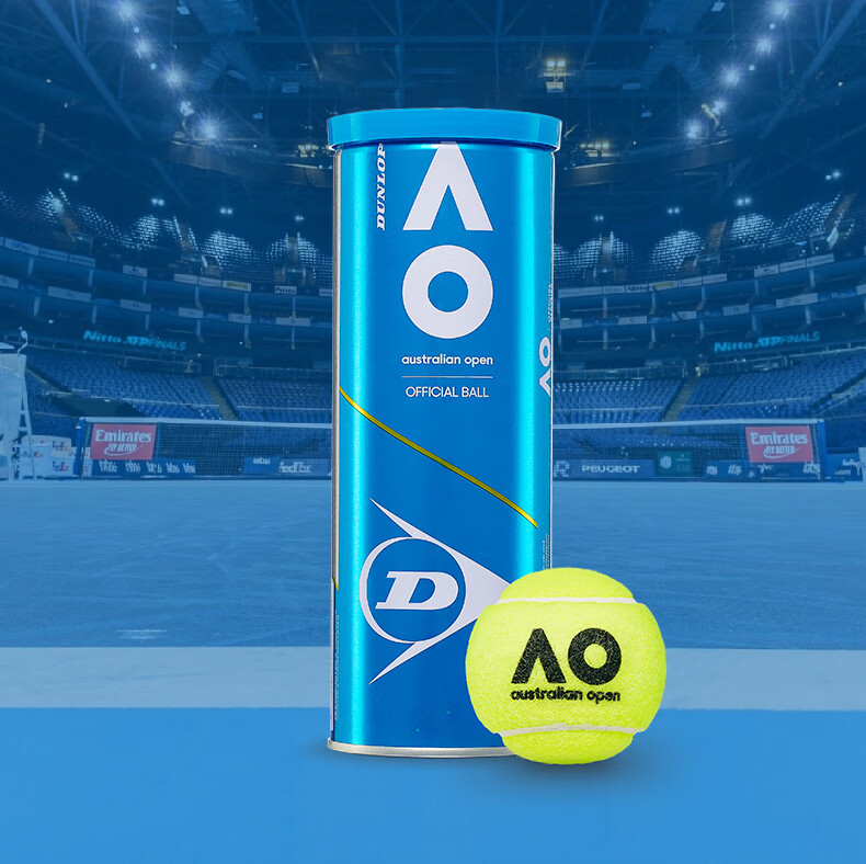 DUNLOP Official Ball for Australian Open AO Tennis Tournament And Training, Rubber Canister, Full Box of 24 Tubes, 601601 4