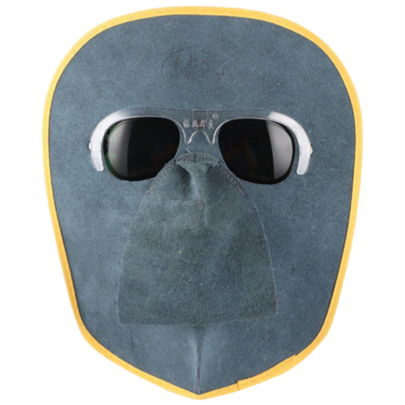 Minggu Welding Helmet, Welder's Face Protection, Arc Welding Cap, Head-Mounted Lightweight Face Shield, UV Heat Protection, Cowhide + 3 Pairs of Glasses + Strap, CW688361