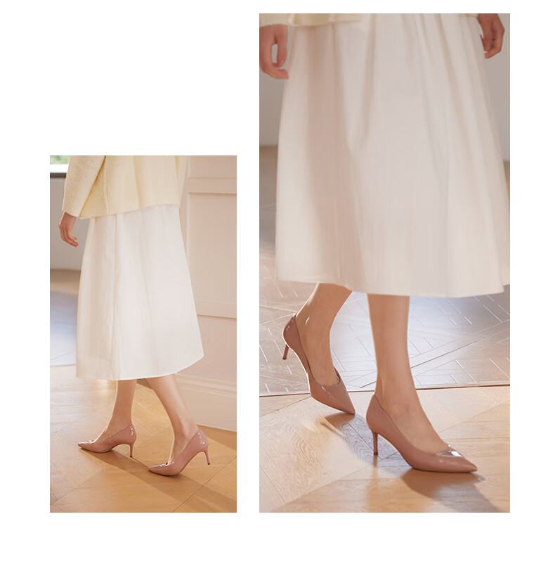 73Hours Celebrity-Inspired Women's Shoes, Brittany Professional High Heels, Wedding Shoes, Shallow-Mouth Pumps, Soft-Soled Comfortable Women's Shoes 5