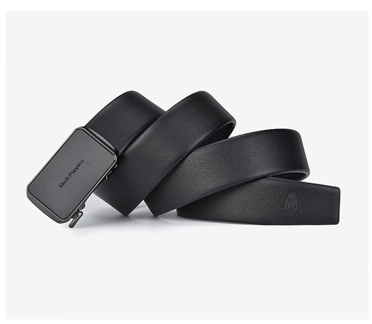 Hush Puppies Leather Belt for Men with Automatic Buckle, Business Casual Trouser Belt Gift Box Set Birthday Present for Boyfriend 11