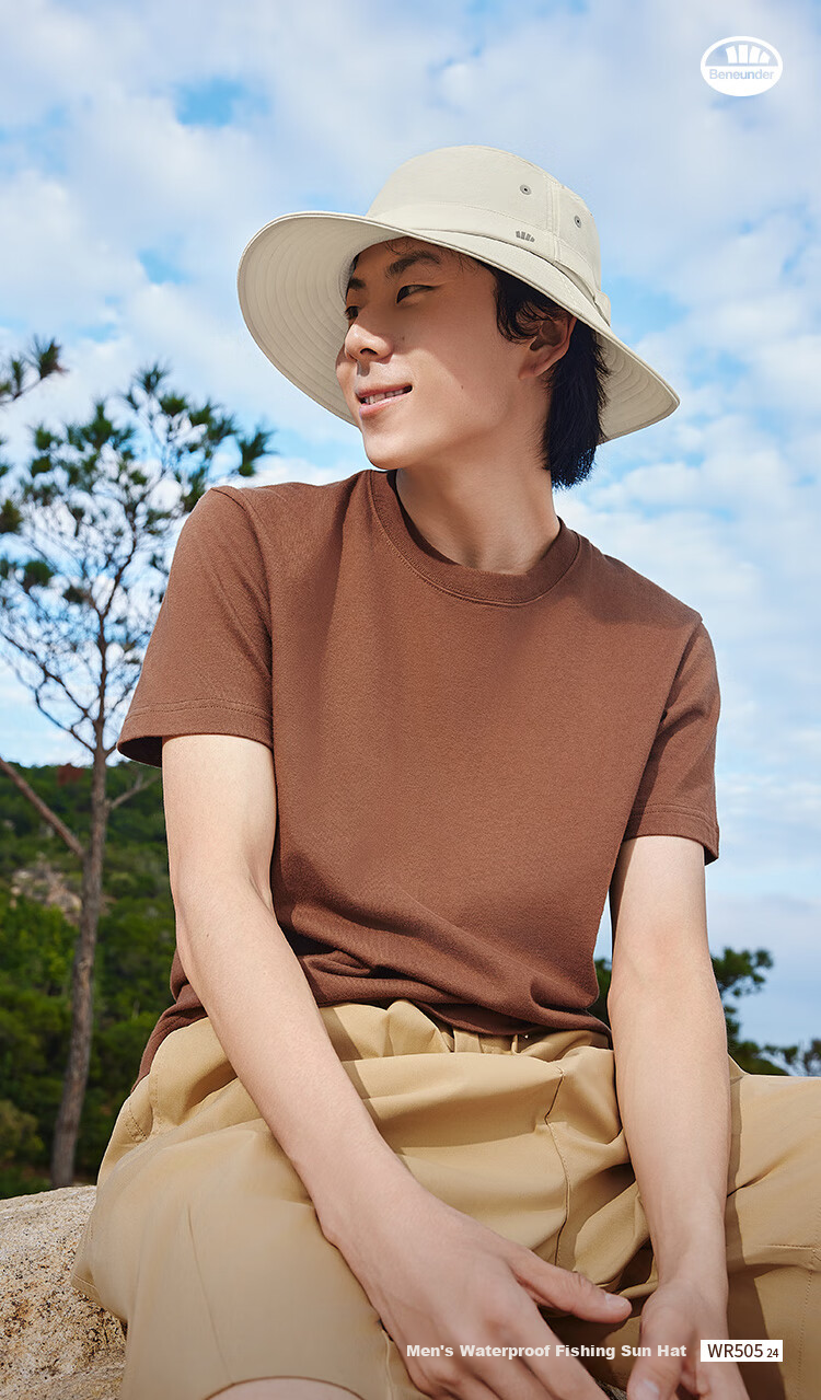Beneunder Sun Hat for Men, Fisherman Hat, Breathable Sun Protection Cap, Outdoor Hiking Hat, Fishing Water-Resistant Hat TS013 3