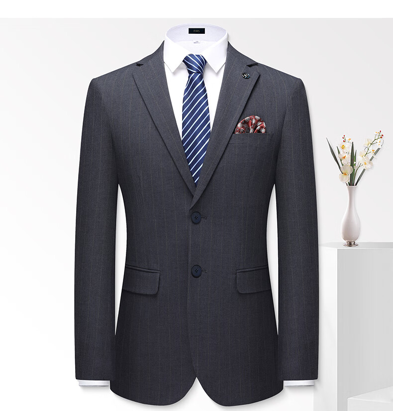 FIRS Wool Blend Men's Slim Fit Business Suit Formal Workwear Tuxedo 6