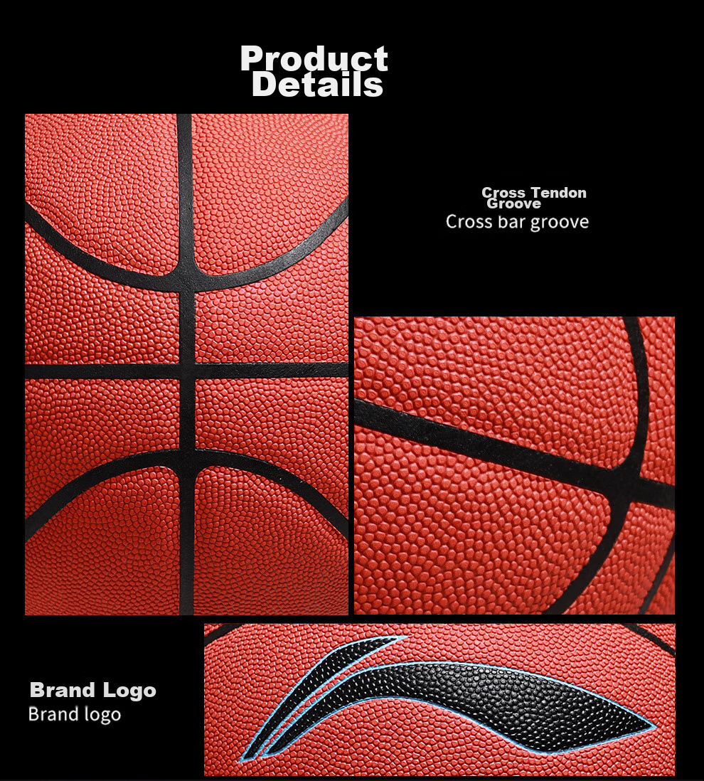 Li-Ning Basketball Size 7 887 Outdoor Cement Court Non-Slip Official Standard Adult Youth Competition Basketball Gift 14