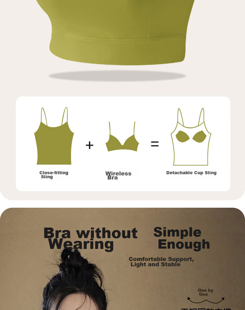 XUEXIMAN Yoga Sports Bra for Women, High-Impact Shock-Absorbing, Push-Up, Spaghetti Strap Bra with Padding, Running And Fitness Vest 3