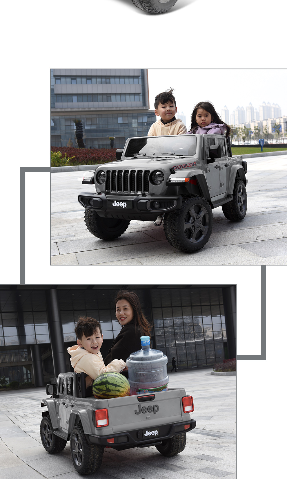 CHILOKBO Electric Ride-On Car for Babies And Toddlers, Large Two-Seater Toy Car with Remote Control, Gift for Adults, Jeep Off-Road Red 5