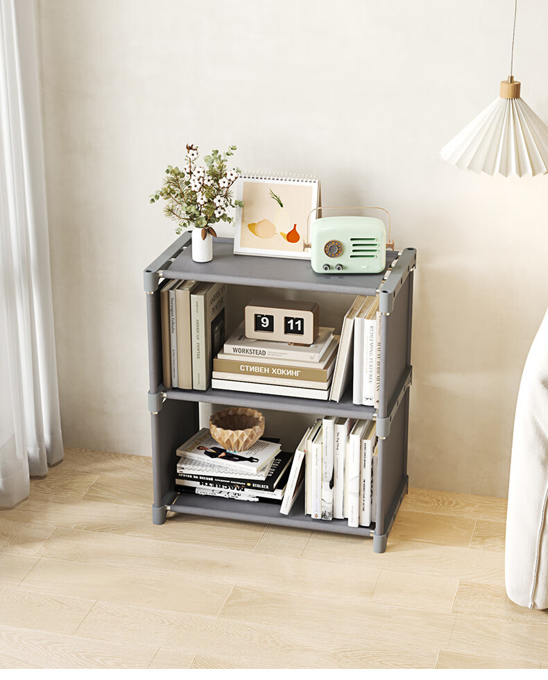 Jialiren Floor Bookshelf, Desktop Storage Rack for Students, Simple Bookcase for Dormitory And Home Use, Multifunctional Storage Shelf 18