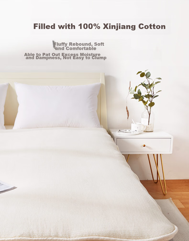 BEYOND Home Textiles, 100% Xinjiang Cotton Thickened Mattress, Double Bed Pad, All-Cotton Quilt, Sleeping Mat, Thickened Version, 1.5 Meters 5