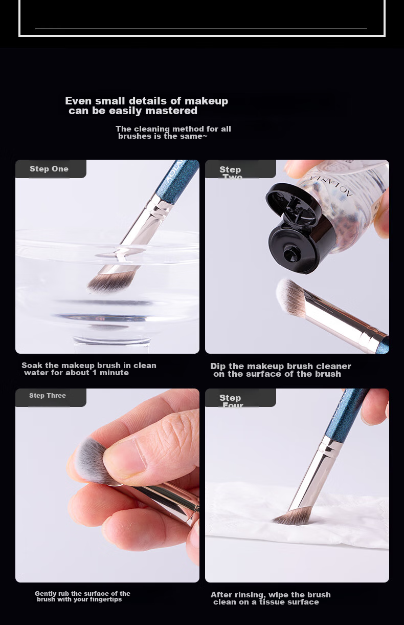 AOLANLA Master Series Professional Eyeshadow Brush Set: Small Horse Hair Makeup Brushes for Nose Shadow, Eye Contouring, Blending, And Detail Brushing 14