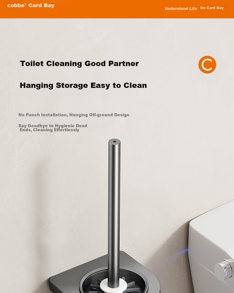 Cobbe Bathroom Storage Rack, Toilet No-Drilling Towel Holder, Space Aluminum Organizer Hooks 15