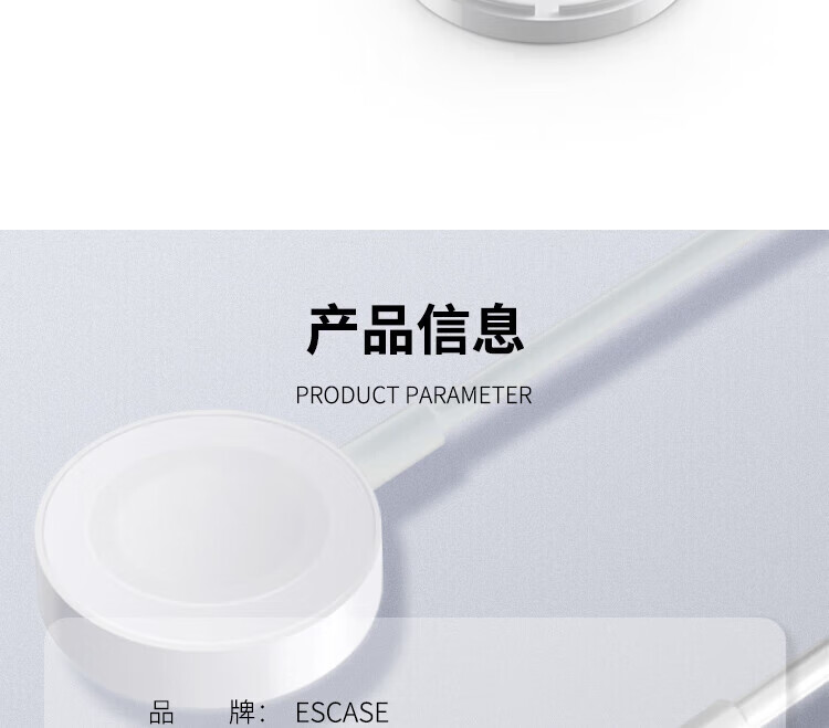 ESCASE Apple Watch Charger USB Magnetic Wireless Type-C Charging Cable Compatible with iWatch S9/Ultra 2/8/7/6/SE/5/4 5