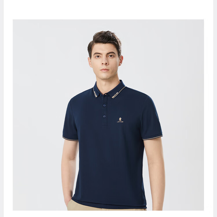 MONTAGUT Summer Men's Polo Shirt with Mulberry Silk, Business Embroidery Casual T-Shirt, White, XL 15