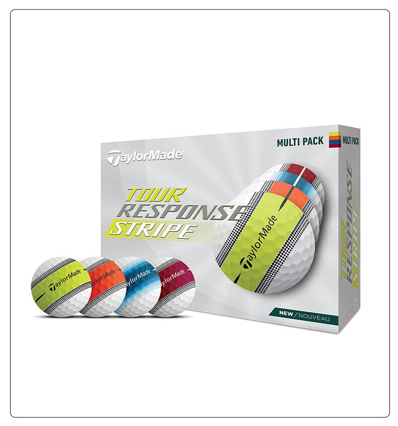 Taylormade Golf Three-Layer Balls, Long-Range, 2025 New Tour Response Blue Tire Balls, 12 Pieces 8