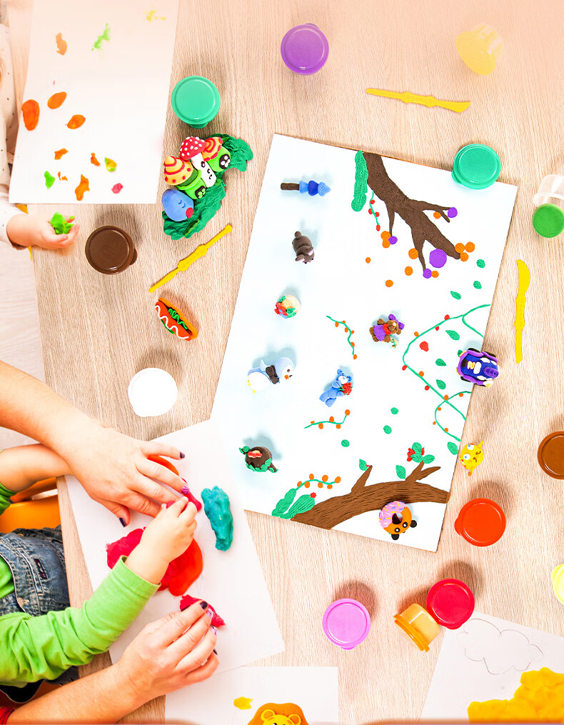 Deli Children's 24-Color Ultra-Light Clay DIY Playdough Non-Colored Clay Set Toy for Boys And Girls, Holiday And Birthday Gift 18
