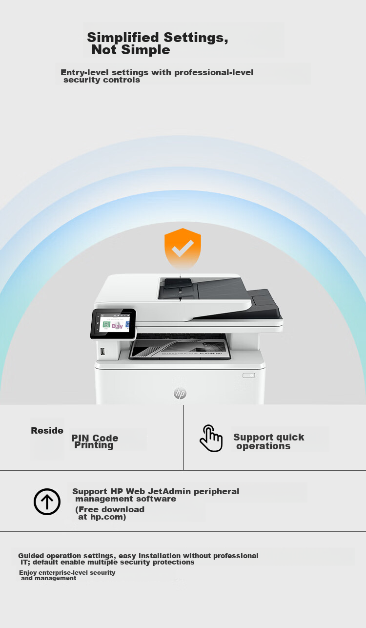 HP 4114dw Monochrome Automatic Duplex Wireless Laser Printer Copy Scan Wireless Connectivity Continuous Copy Business Office Commercial 8