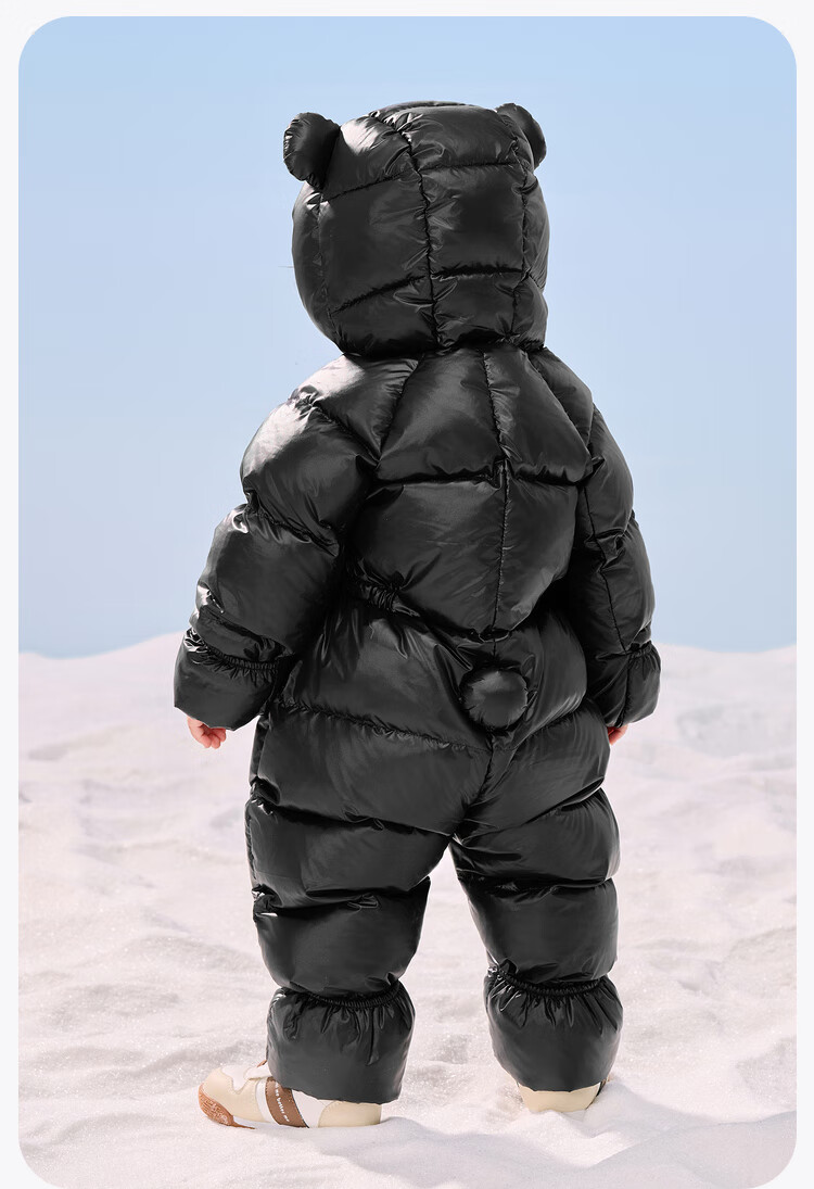 Minibala Bala [Far Infrared Heating] Baby Down One-piece Suit with Covered Hands and Feet, Belly Protection, 2025 Winter New Jacket 31