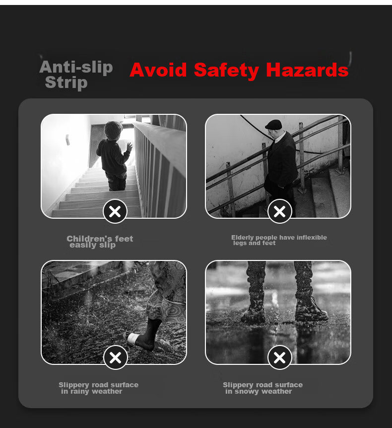 Mileqi Kindergarten School Stair Anti-Slip Warning Strip, Durable Wear-Resistant Self-Adhesive, Hallway Corridor Hotel Stair Bathroom Public Restroom Non-Slip PVC Wear-Resistant 4