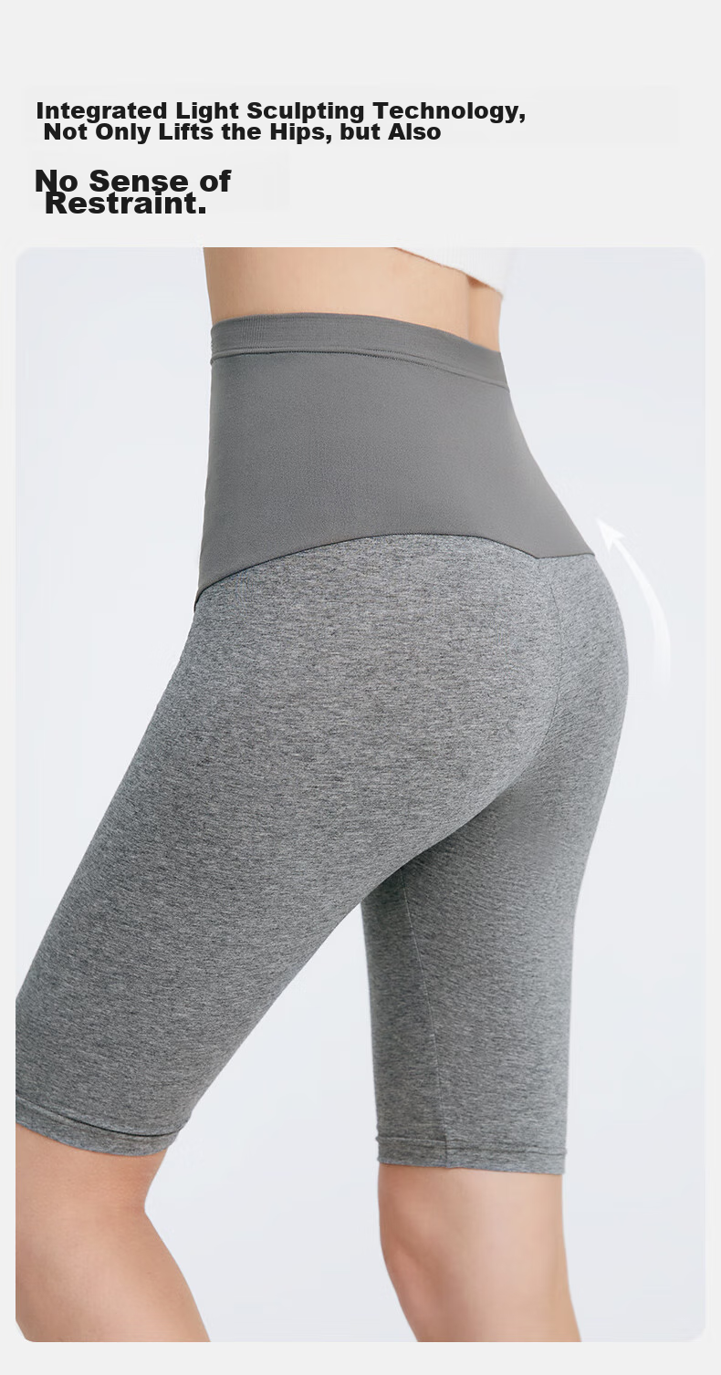 EMXEE Maternity Thick Leggings, Autumn New Style, Pregnancy Yoga Pants, Maternity Pants, Belly Support Pants, Butt-Lifting Pants, Maternity Wear, Dark Gray 14