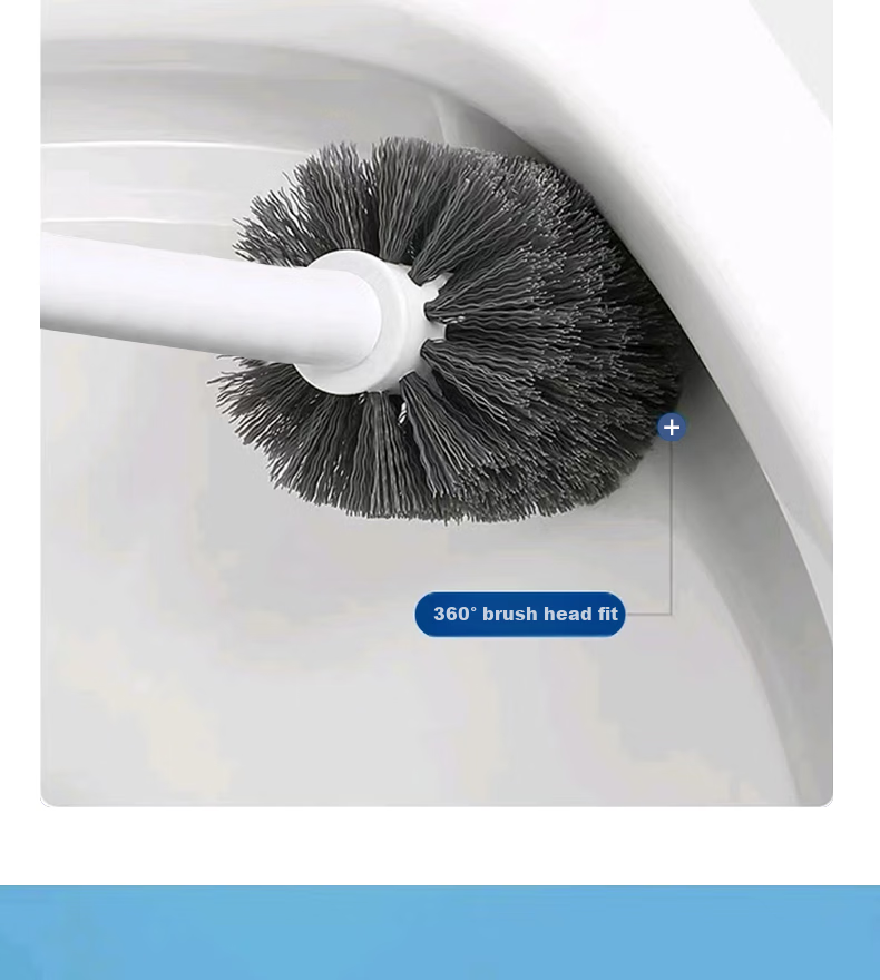 Jiapinhui Toilet Brush with Base, Cleaning Brush, Bathroom Toilet Cleaning Brush, Long-Handled Spherical Brush Set ZX-1587 7