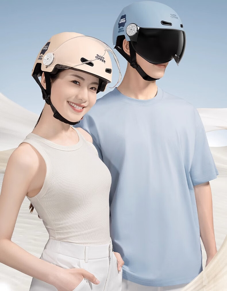 Phoenix Basic TK02 New National Standard 3C Certified Electric Vehicle Helmet Ice Crystal Blue Unisex Summer Motorcycle Scooter Half Helmet Riding Safety Cap One Size 34