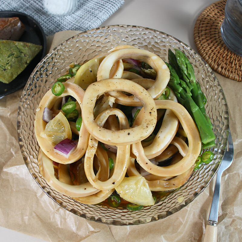 初鲜冷冻鱿鱼圈 400g 袋装 铁板鱿鱼 火锅烧烤食材 海鲜水产软足送礼