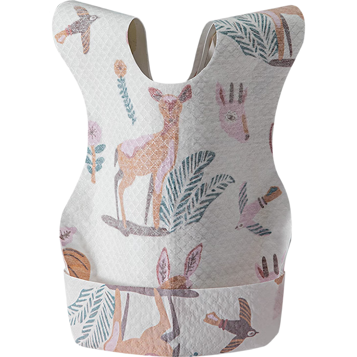 Babycare Baby Drool Bib, Disposable Soft Small Square Towel, Anti-Dirt Bib, Sinaide Deer Pattern, 20 Pieces