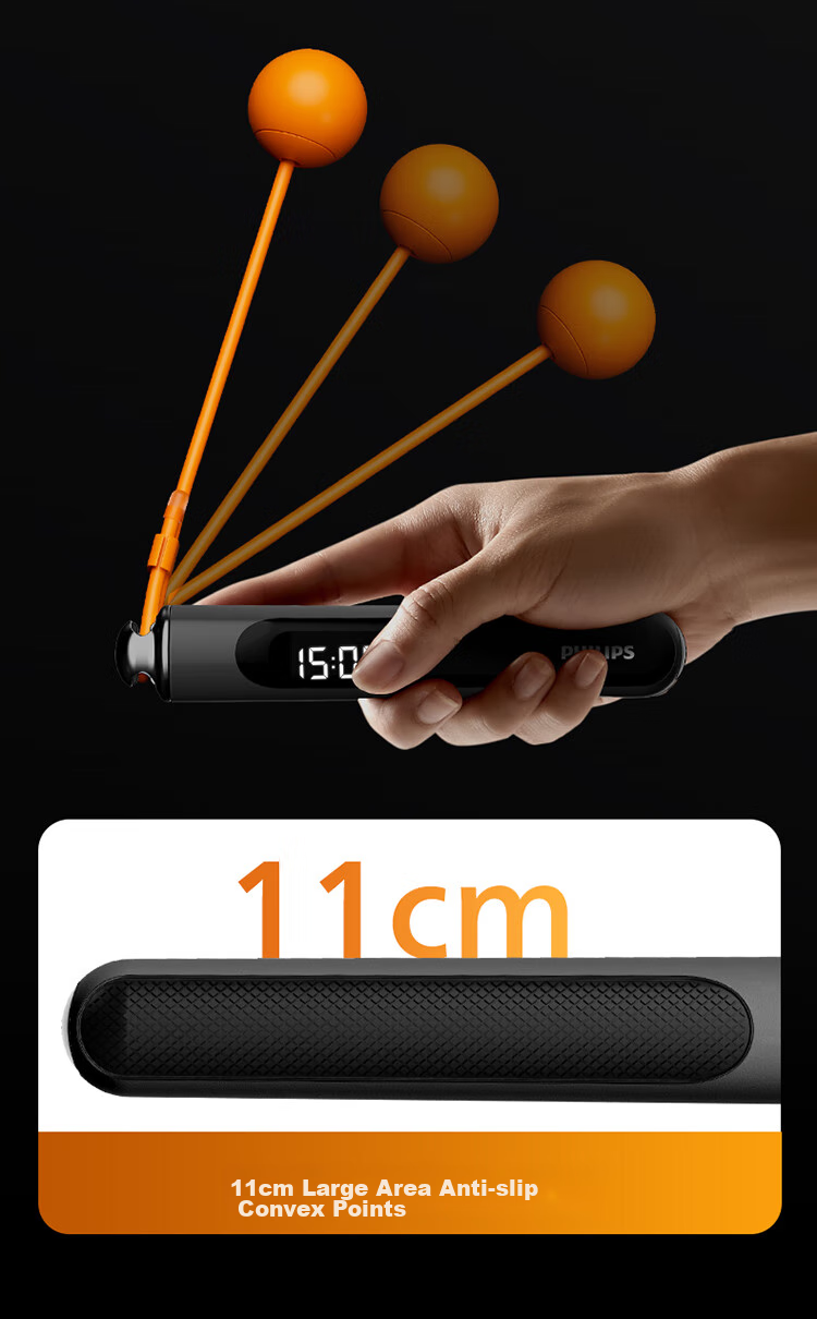 Feilipu Smart Jump Rope, Cordless Jump Rope for Adults, Weight Loss Fitness Fat Burning Specialized Weighted Counting Jump Rope 3703D Starry Gray 20