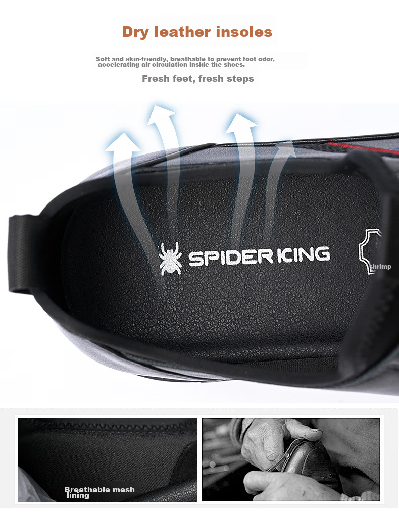 SPIDER KING 2026 Summer Casual Leather Shoes, Men's Sneakers, Men's Business Soft Leather Shoes, Blue, Size 41 7