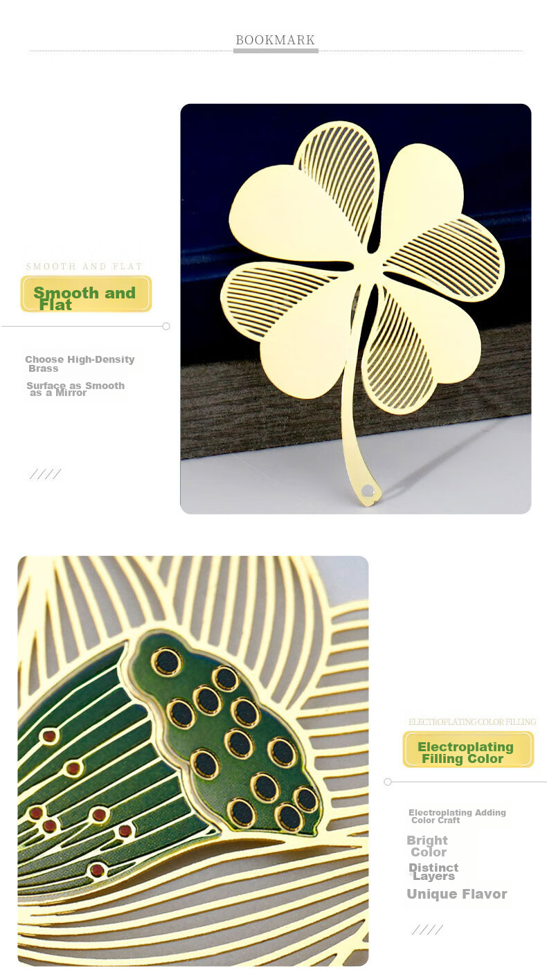 Shiluode Vintage Leaf Metal Bookmarks, National Day Gift for Friends, Creative Birthday Present, Bookmarks Set of 4 in Gift Box 5