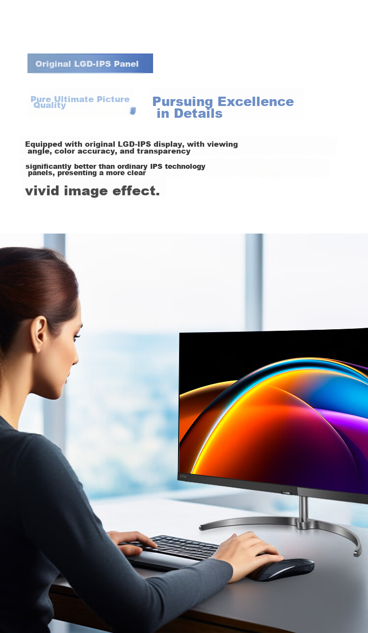 Philips 31.5-inch 100Hz Low Blue Light Flicker-Free 3000:1 High Contrast HDMI+VGA Energy Efficient Office Monitor 32E1N1100L 3