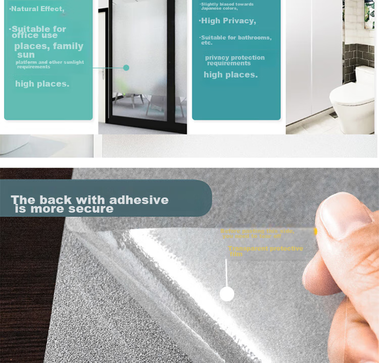 Quatrefoil Glass Sticker with Adhesive, Frosted Glass Film for Doors, Windows, Bathroom And Shower, Window Decal, 90*200cm 3