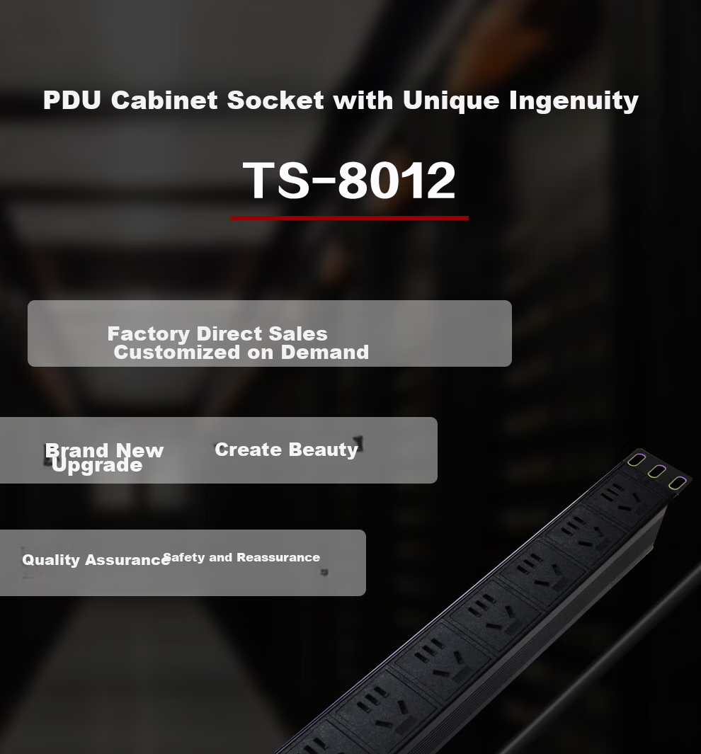 Santuo PDU Cabinet Power Socket, 8-Outlet 10A Power Strip with Switch, New National Standard High-Power Industrial Server Room Cabinet Dedicated Multifunctional Power Strip TS8012 9