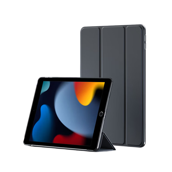 BIAZE IPad 10.2-Inch Case Compatible with 2021 9th/8th/7th Generation, Universal Foldable Stand for Apple Tablets, Smart Sleep/Wake Protective Cover PB179 Jet Black