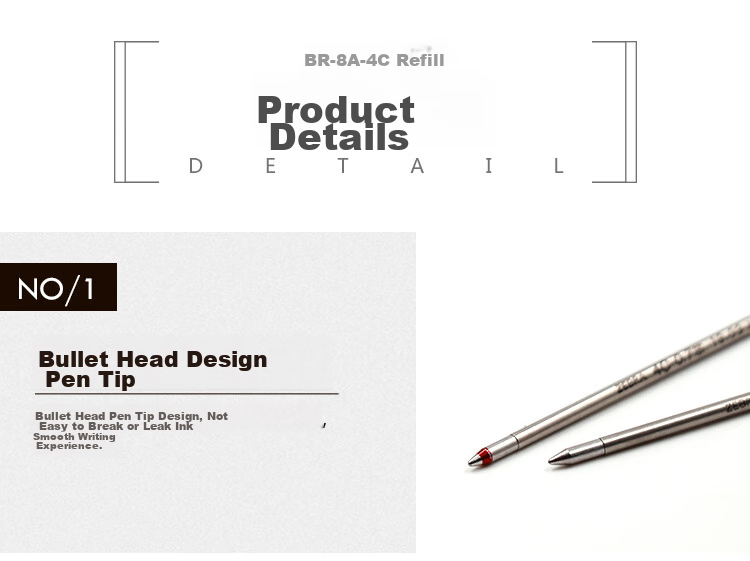 ZEBRA Pen Refill (Compatible with SBZ14/SBZ15), 0.7mm Bullet Tip Ballpoint Pen Refill, BR-8A, Black, Single Pack 3