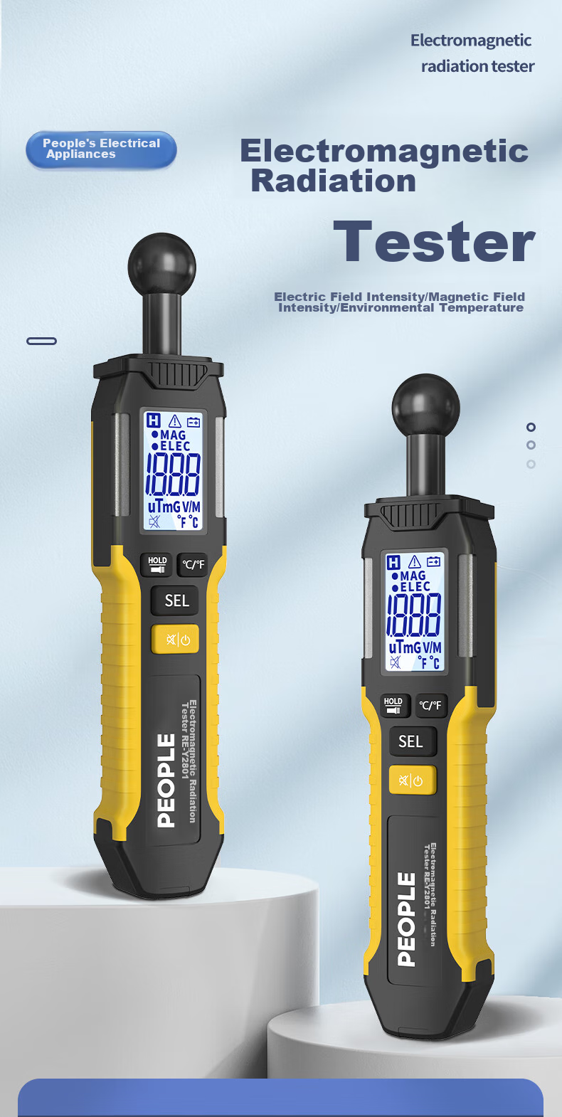 Renmin Electromagnetic Radiation Detector Professional Electromagnetic Wave Measurement Device for Home Appliances, Computers, Mobile Phones, And High-Voltage Lines High-Frequency Monitoring Instrument 2