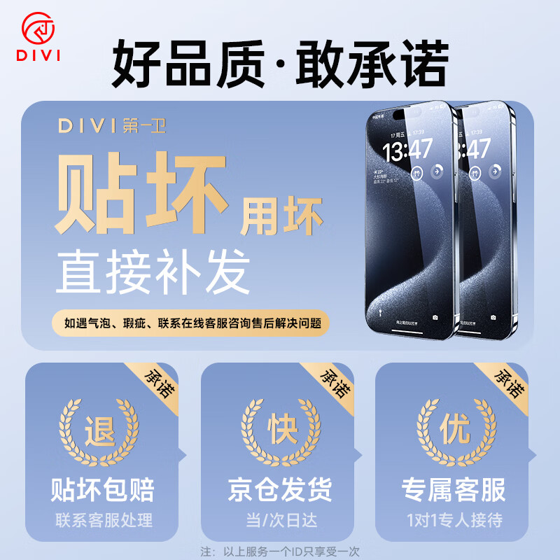 Защитное стекло DIVI для Apple iPhone 15 Pro, ультратонкое, антибликовое, 2 шт.