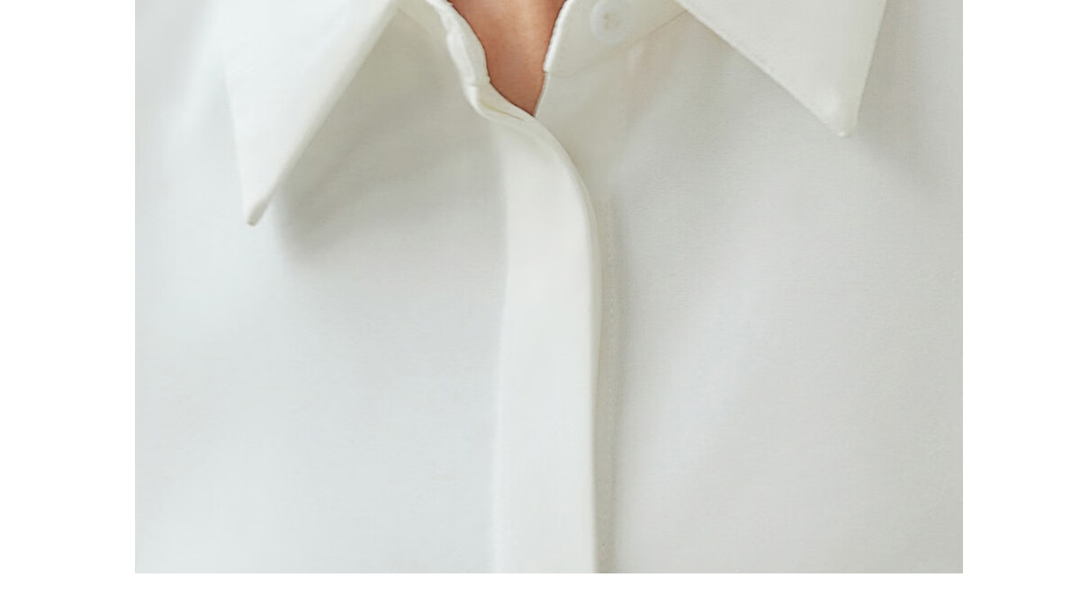 Chushen Spring And Autumn Long-Sleeve Shirt for Women, V-Neck Collar, Casual Versatile Commuter Professional White Blouse S143C2049 M Size 6
