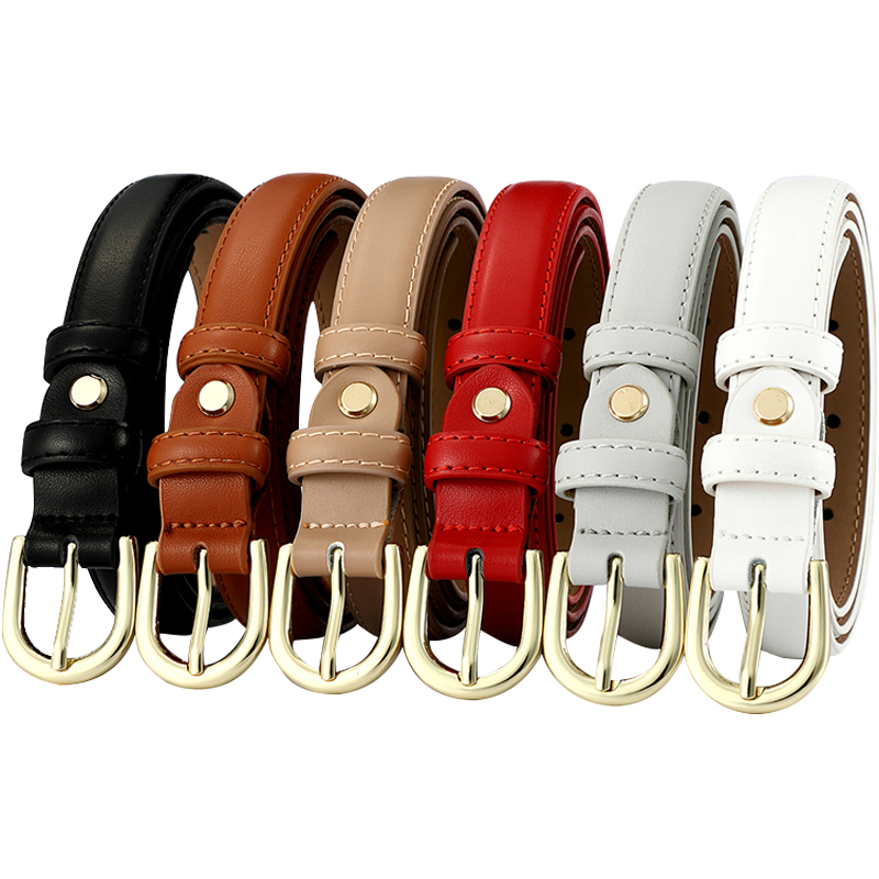 Viney Women's Genuine Leather Slim Waist Belt Decorative Skirt Belt Pin Buckle Luxury Casual Jeans Belt Birthday Gift