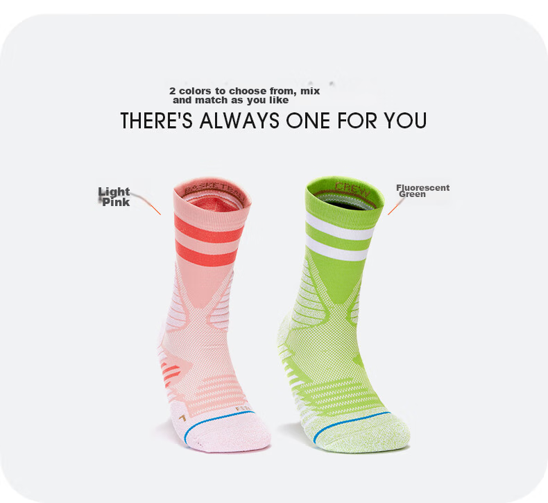 TFO Competition-Level Outdoor Socks, Breathable Sports Socks, Durable Running And Hiking Socks 2202215, Women's Fluorescent Gree 10